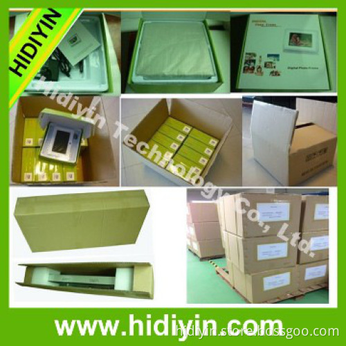 9.7inch rechargeable engraved digital photo frame video input video